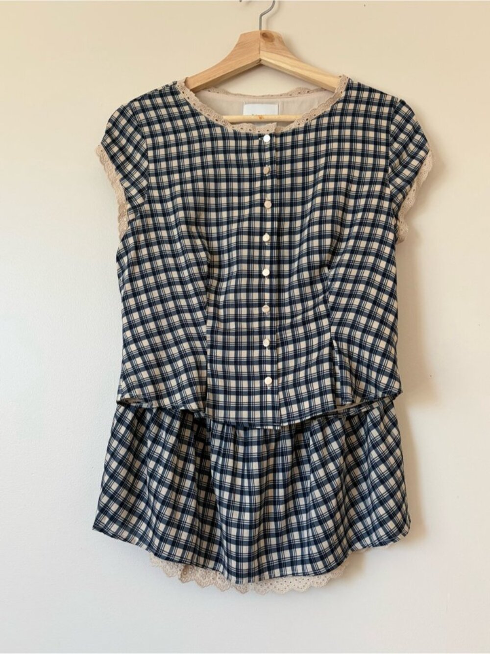 NEW Reformation Valetta Two Piece Matching Skirt Set Beacon Check | US 4 UK 8 - Picture 6 of 15
